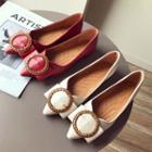 Round Buckle Pointed Flats
