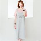 Lettering Suspender Dress
