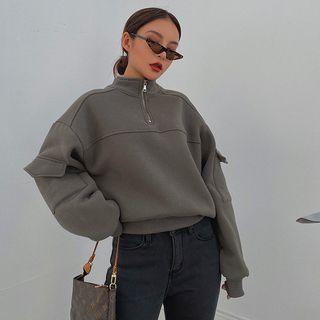 Half-zip Stand-collar Pullover