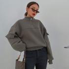 Half-zip Stand-collar Pullover