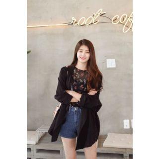 Tab-sleeve Draped Notched-lapel Jacket