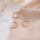 Set Of 3: Alloy Open Ring (assorted Designs) Set Of 3 - Gold - One Size