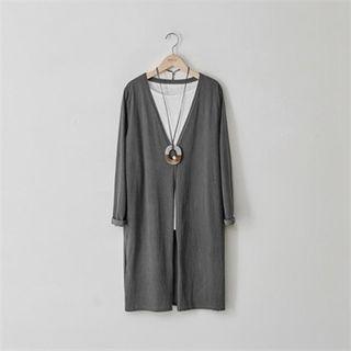One-button Long Cardigan