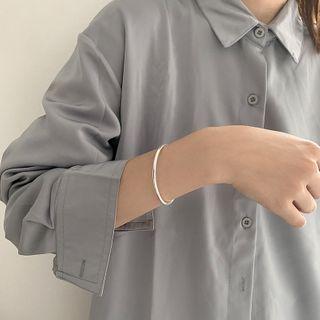 Sterling Silver Open Bangle Sl0320 - Silver - One Size