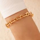 Chunky Alloy Bracelet 17329 - Gold - One Size