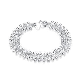 Simple Fish Bone Bracelet Silver - One Size