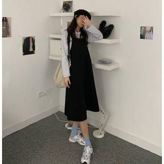 Striped T-shirt / Pinafore Dress