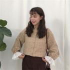 Eyelet Lace Cuff Check Shirt