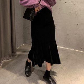 Midi A-line Velvet Mermaid Dress