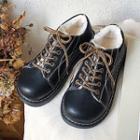 Fleece-lined Lace-up Oxford Shoes