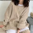 Cable-knit Sweater Sweater - Almond - One Size