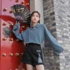 Embroidered Long-sleeve T-shirt / Shorts