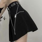 Chained Mini A-line Skirt
