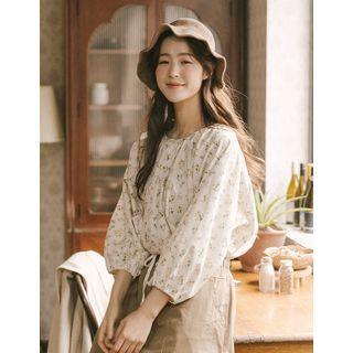 Ditsy Flower Peasant Blouse