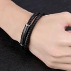 Faux Leather Layered Bracelet 1239 - Bracelet - One Size