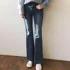 Flared Mid-rise Jeans