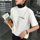 Mock-two Loose-fit Short-sleeve T-shirt