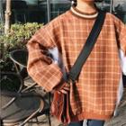 Window Pane Panel Pullover