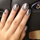Silver Faux Nail Patch Silver - One Size