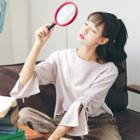 Drawstring Long-sleeve T-shirt