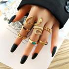 Set Of 7: Ring 5540601 - Gold - One Size