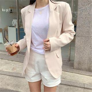 One-button Plain Blazer