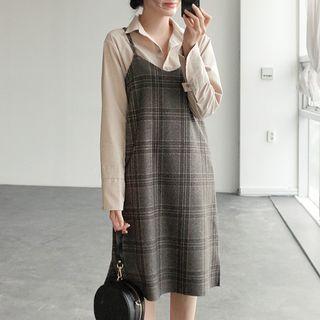Strappy Plaid Dress