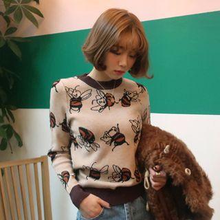 Bee Print Sweater