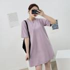 Plain Color T-shirt Dress
