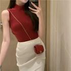 Mock-neck Tank Top / Midi Pencil Skirt