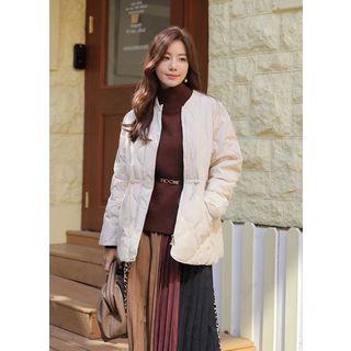 Drawcord-waist Duck-down Quilted Jacket