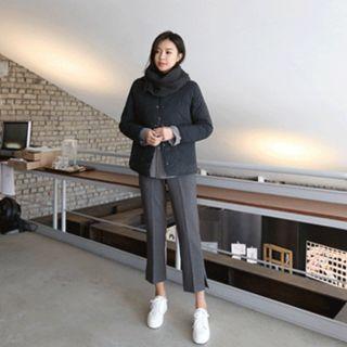 Quilted Snap-button Jacket