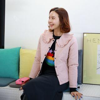 Frill-collar Button-up Jacket