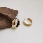 Textured Half-hoop Earring 1 Pair - Gold - One Size