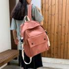 Snap-button Nylon Backpack