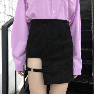 Asymmetrical Mini Pencil Skirt