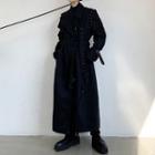 Double-breasted Lace-up Trench Coat
