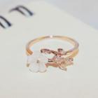 Shell Flower Open Ring