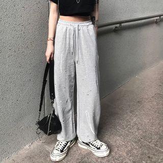 Color Splash Straight-leg Sweatpants