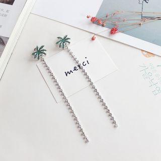 Rhinestone Tree Drop Earring