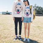 Couple Matching Dog Print Pullover