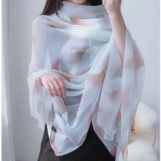 Floral Satin Scarf