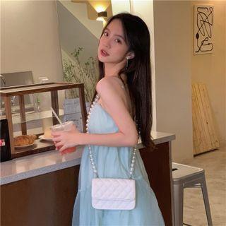 Spaghetti Strap Mesh Dress Green - One Size