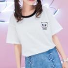 Panda Embroidered Short Sleeve T-shirt