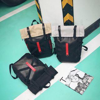 Canvas Panel Contrast-strap Backpack