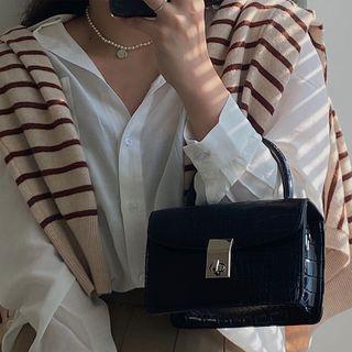 Twist Lock Top Handle Crossbody Bag