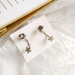 Alloy Star Swing Earring 1 Pair - Earrings - Silver - One Size