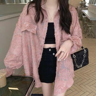 Flared-cuff Fringed Shirt