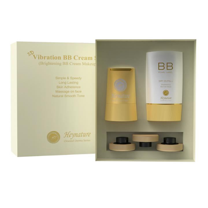 Heynature - 3d Vibration Bb Cream Set: Puff Refill X 3 + Puff Machine + Bb Cream 40g 1 Set