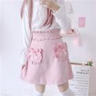 Tie-waist A-line Plain Skirt